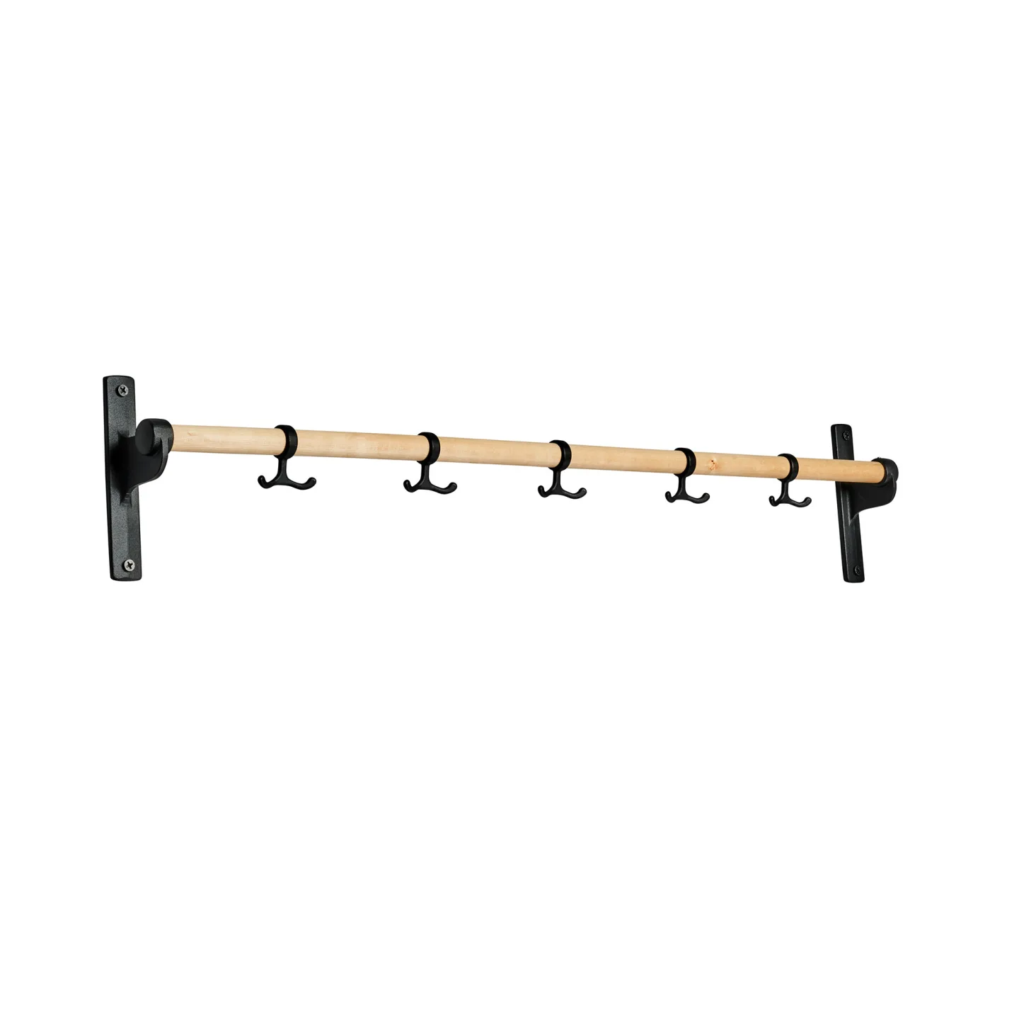 Essem Design - Nostalgi Kroklist Grund Björk/Svart, 100 cm - Klädhängare - Gunnar Bolin - Svart