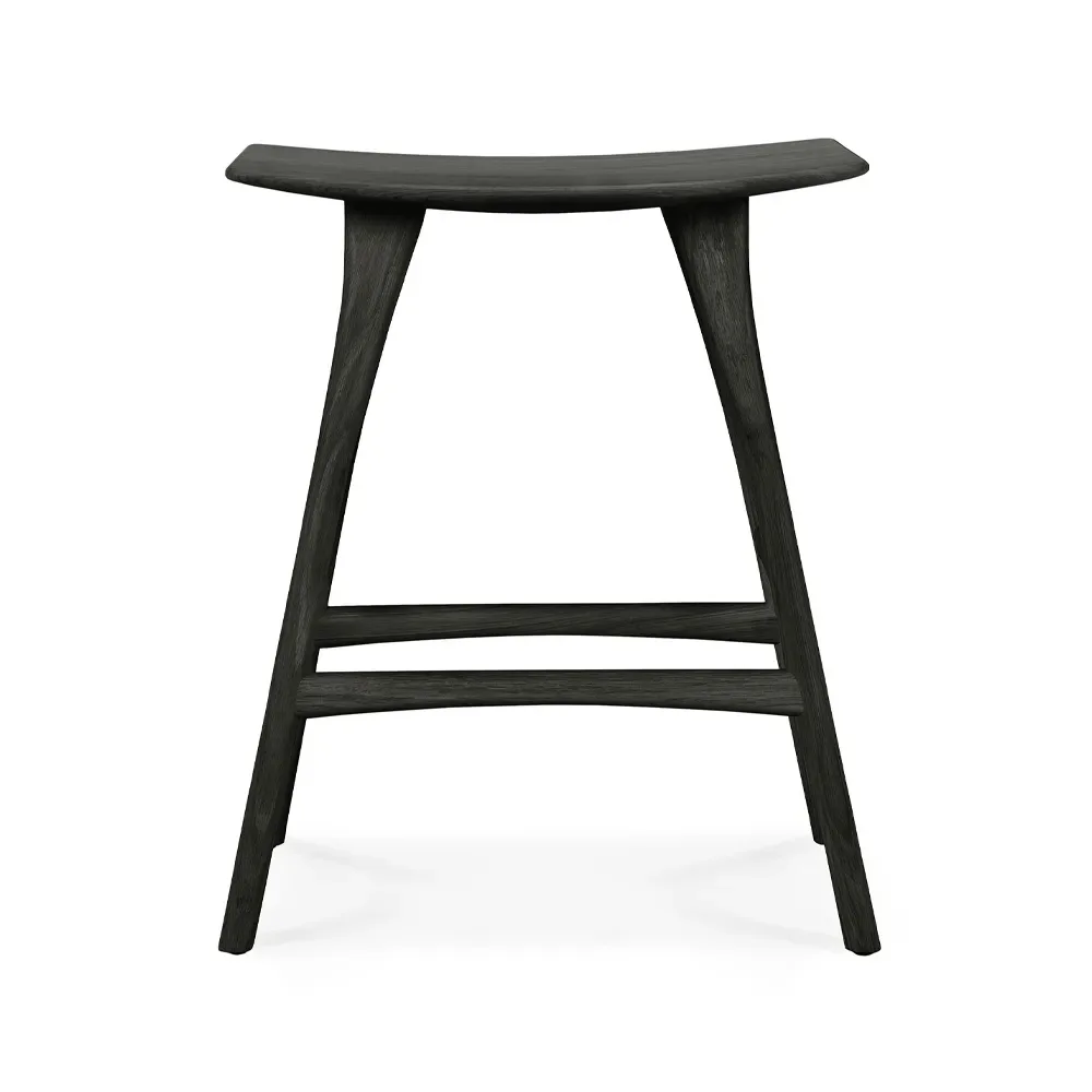 Ethnicraft Osso Counter hohe Hocker 67 cm Eiche Schwarz