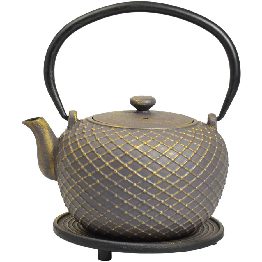 Teekanne Therese Grau/Gold Gusseisen 0.9 l