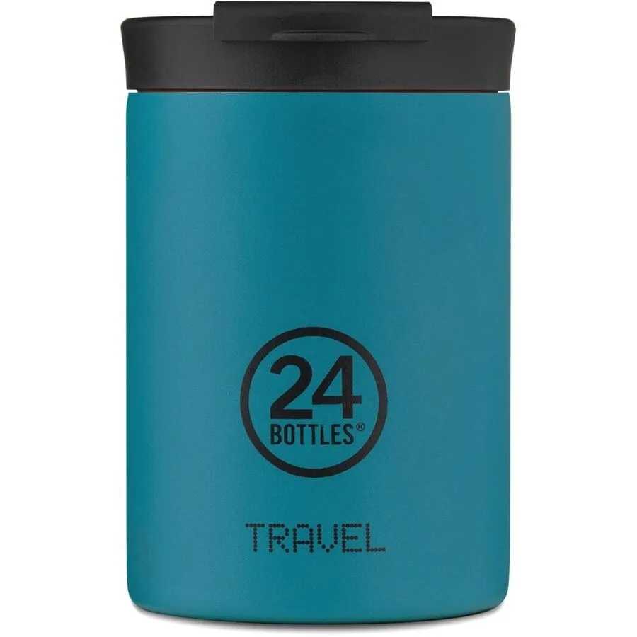 Thermobecher 24 Bottles Grün Edelstahl 12.5 cm - Farbe: Atlantic Bay