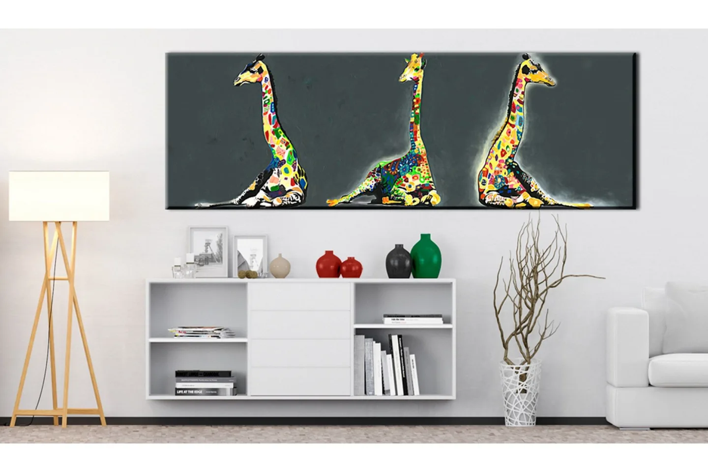 Tavla Colourful Giraffes 120x40 -