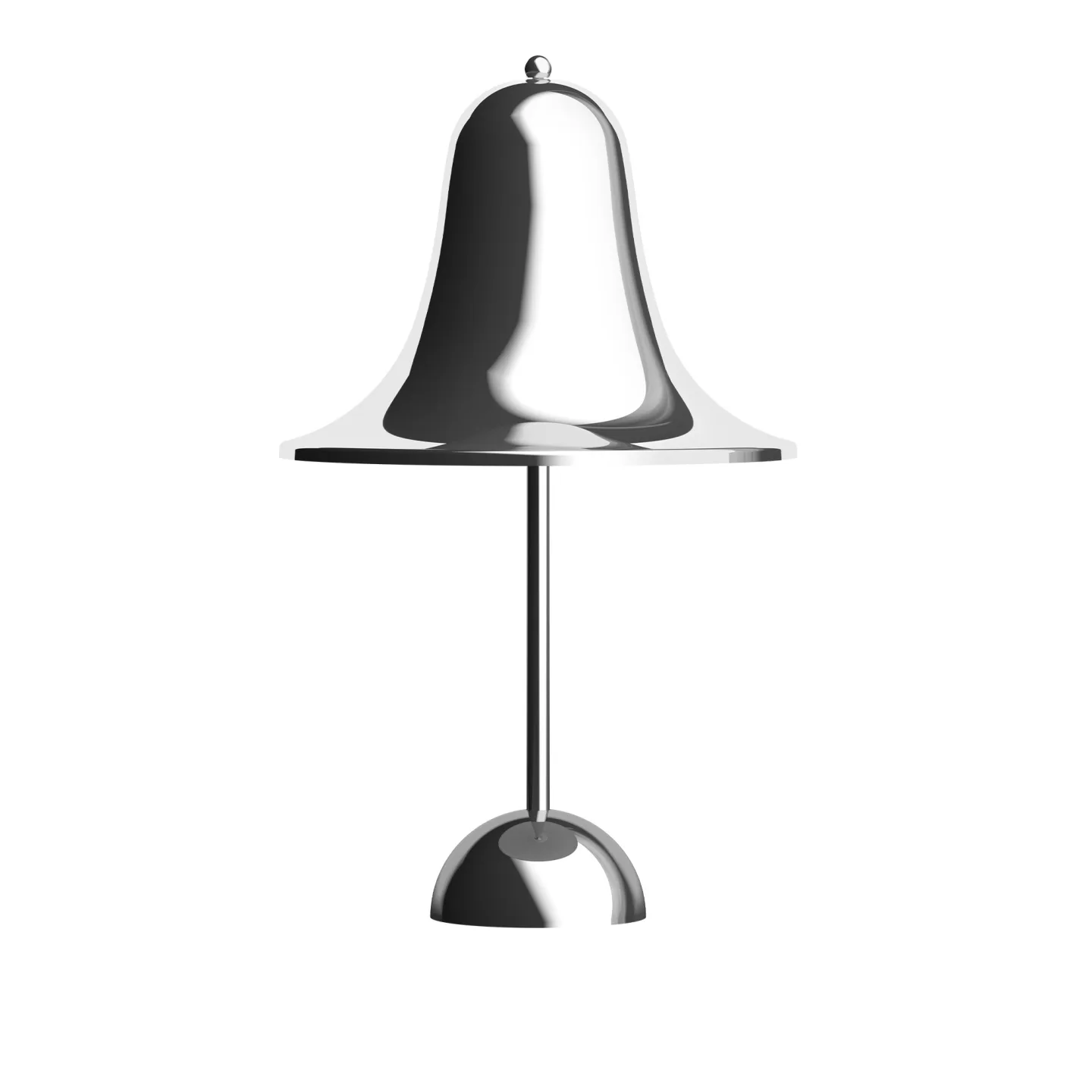 Verpan - Pantop Portable Table Lamp, Chrome - Portabla lampor - Verner Panton - Silver - Metall