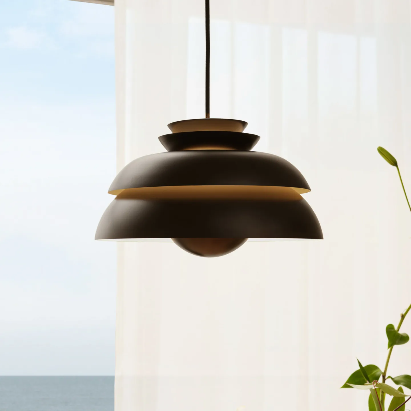 Concert P3 Pendelleuchte Black - Fritz Hansen - Wohnzimmer - Design - Metall - Einflammig