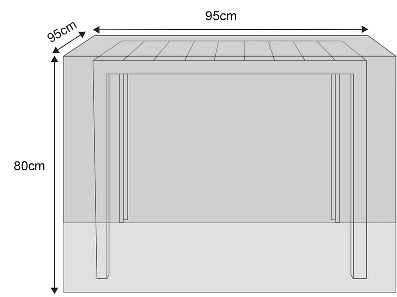 Schutzhülle für Gartentisch COVER Anthrazit