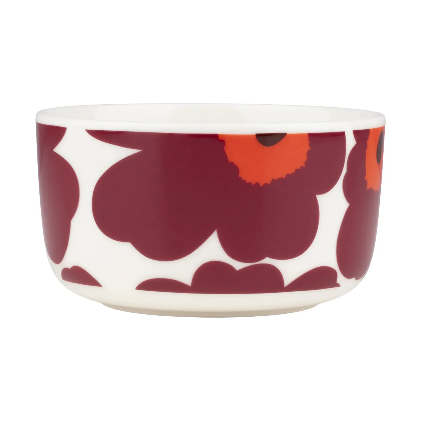 Marimekko Unikko skål 5 dl White-burgundy-red