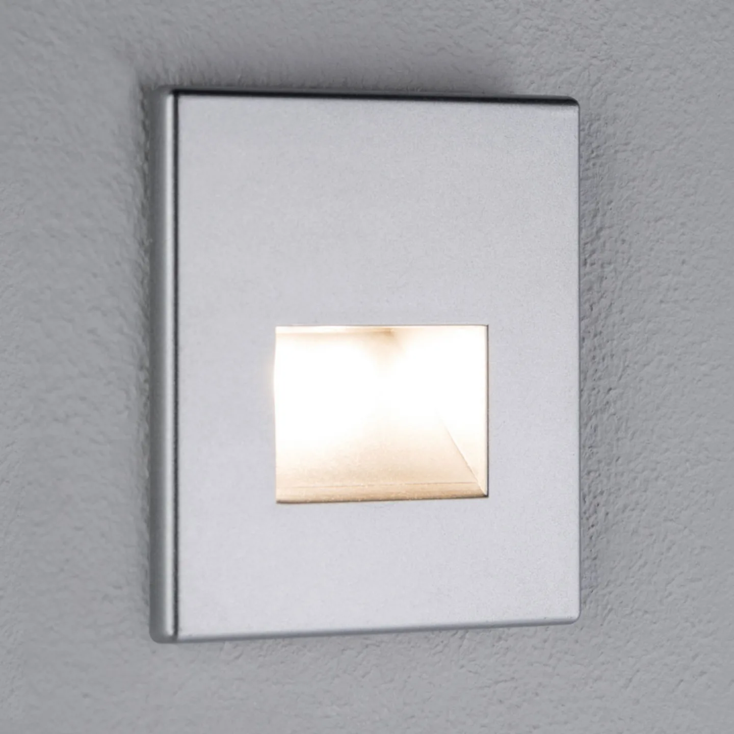 Edge Quadro LED Einbauwandlampe Square Matt Chrome - Paulmann - Flurbereich - Modern - Kunststoff - Eckig