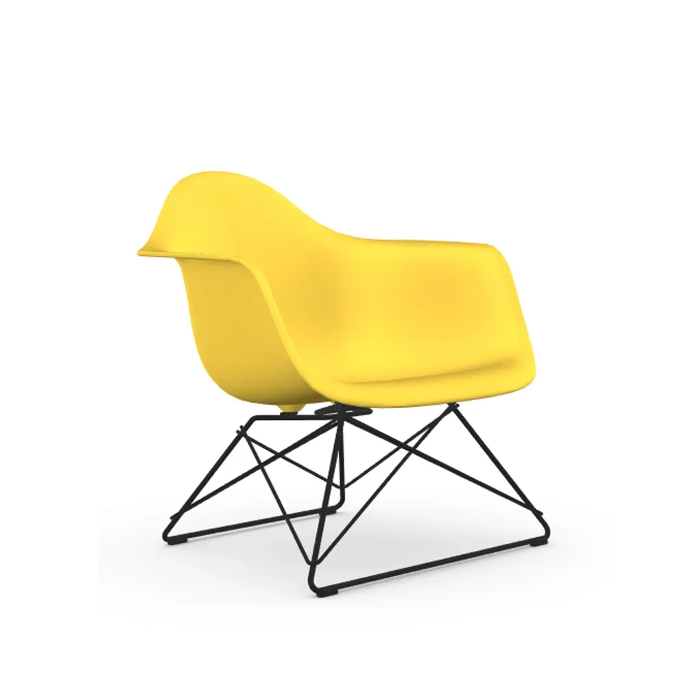 Vitra Eames plastic armchair LAR fåtölj Sunlight-Black
