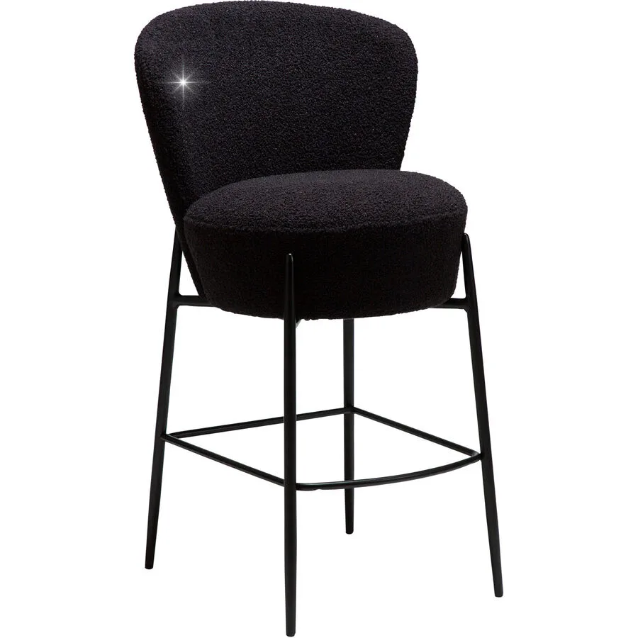 DAN-FORM Barhocker Orbit black Stoff, Metall H 92.5 cm