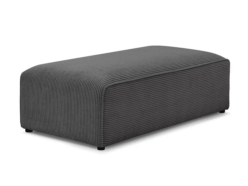 Hocker BOBOCHIC MEGEVE 70x140x45cm cord-stoff dunkelgrau