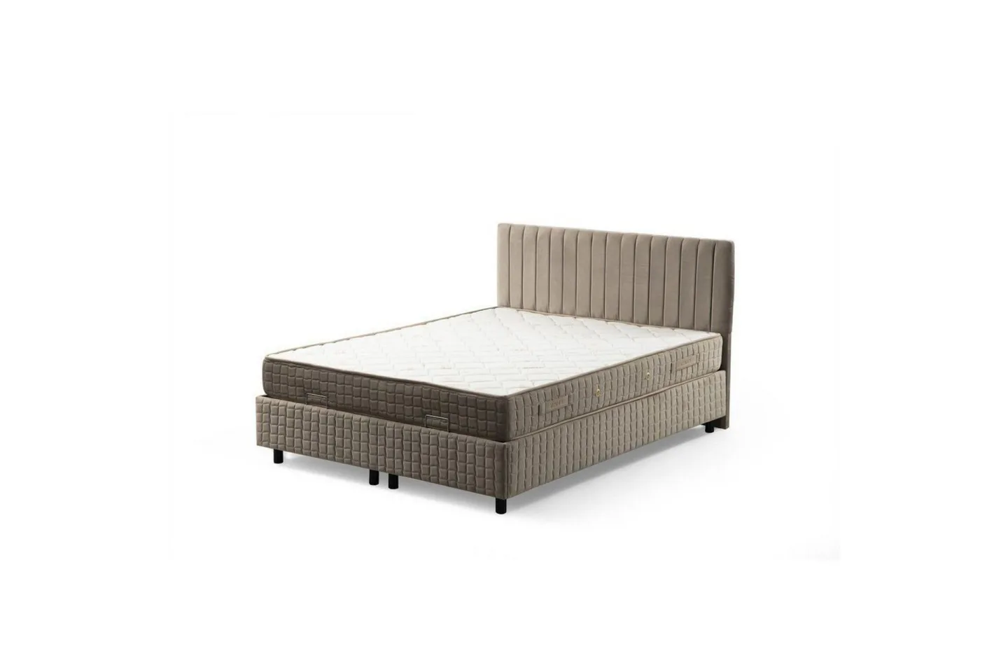 Dubbelmadrass, Bas & Huvudgavel Sudamal Set Brun - 140 x 114 x 200 cm