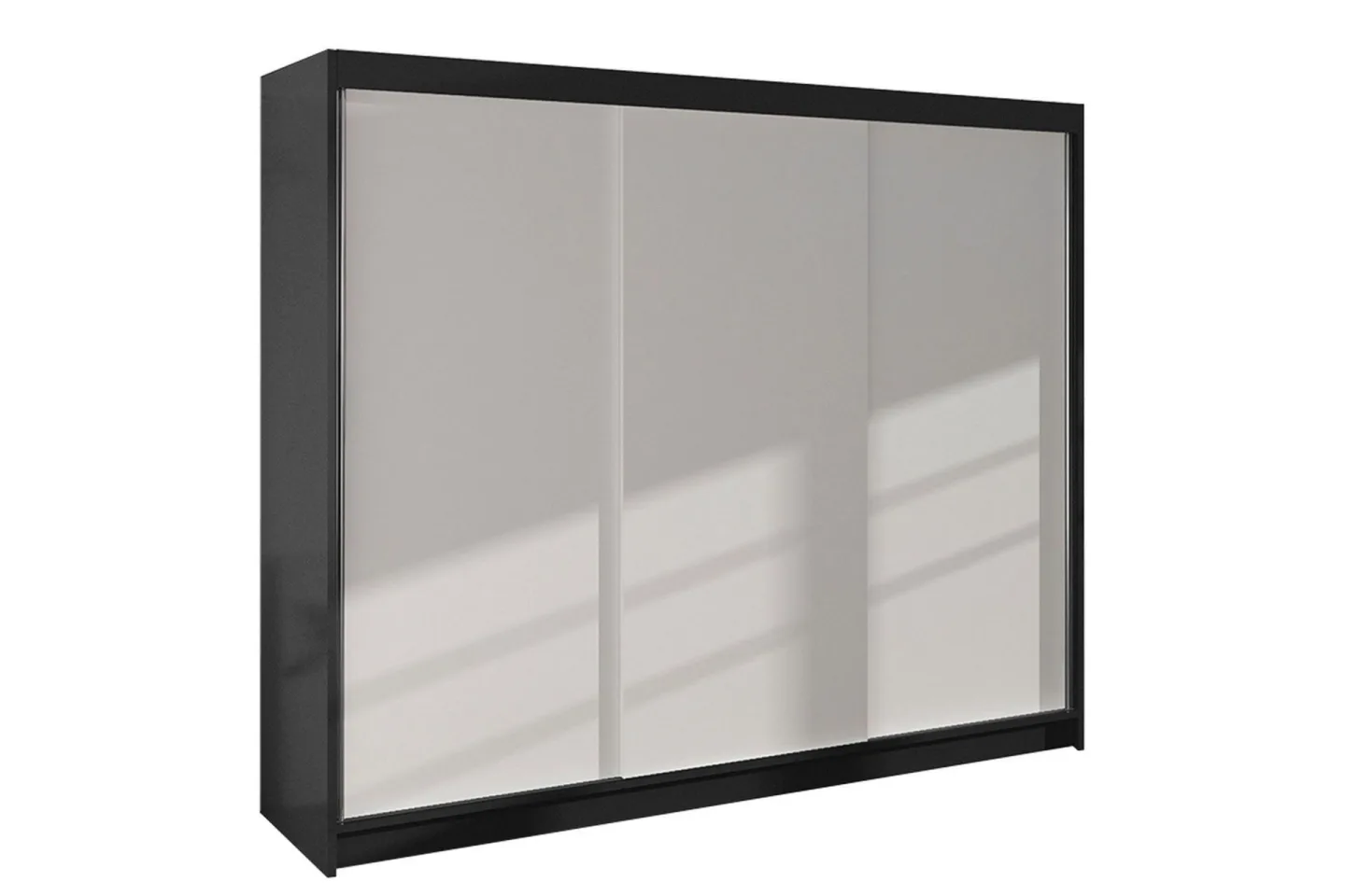 Cyria Garderob 200x215 cm - Vit/Svart
