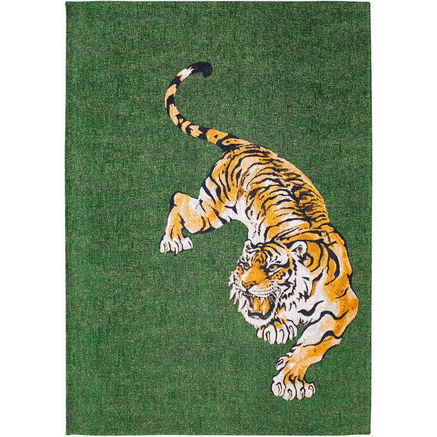 Teppich Green On Fire Grün Polyester 100 cm 140 cm