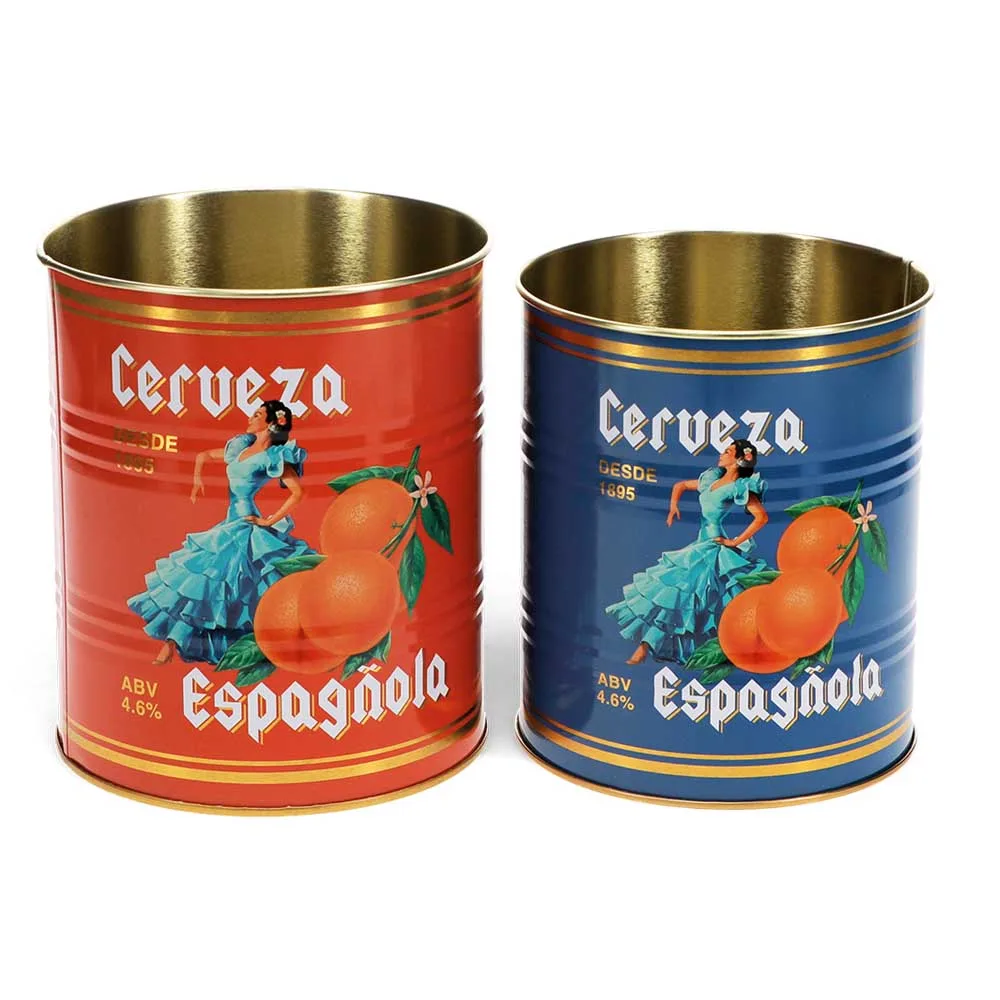 Kruka / plåtburk 2 pack Cerveza Española