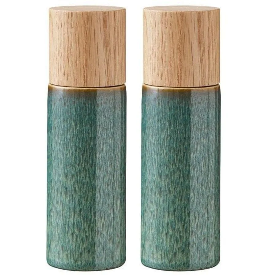 Gewürzmühle BITZ Grün Steinzeug H 16.7 cm Set