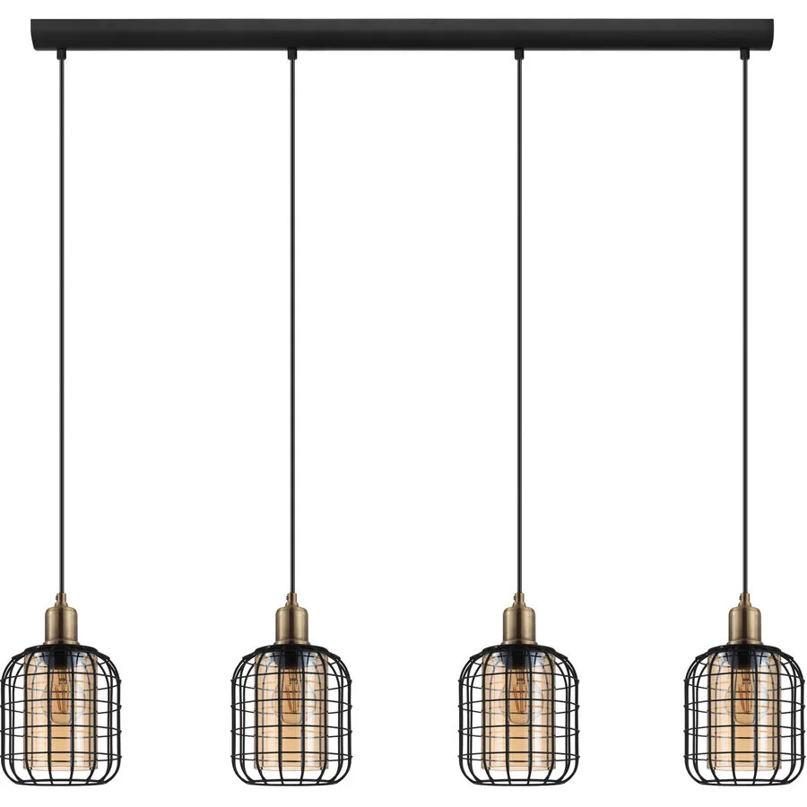 Eglo Pendellampe Chisle Braun/Schwarz Stahl 16.5 cm 110 cm