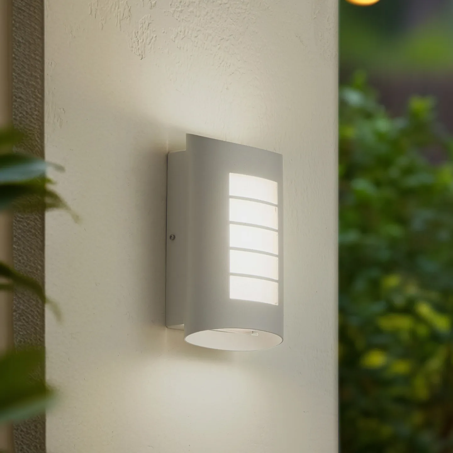 Ismael LED-Außenwandleuchte, weiß, Alu, Höhe 26,8cm - Lindby - Balkon - Modern - Aluminium - Eckig