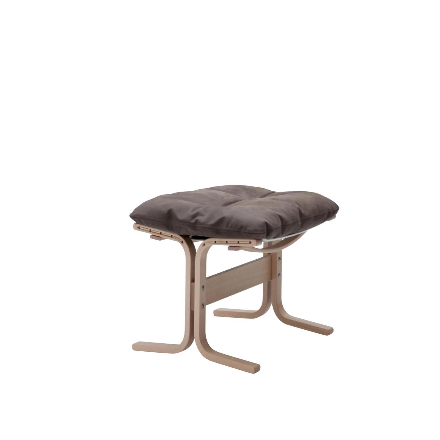 LK Hjelle - Siesta Classic Footstool Vintage Black Soft 421 - Fotpallar - Ingmar Relling - Svart - Bomull/Läder/Trä