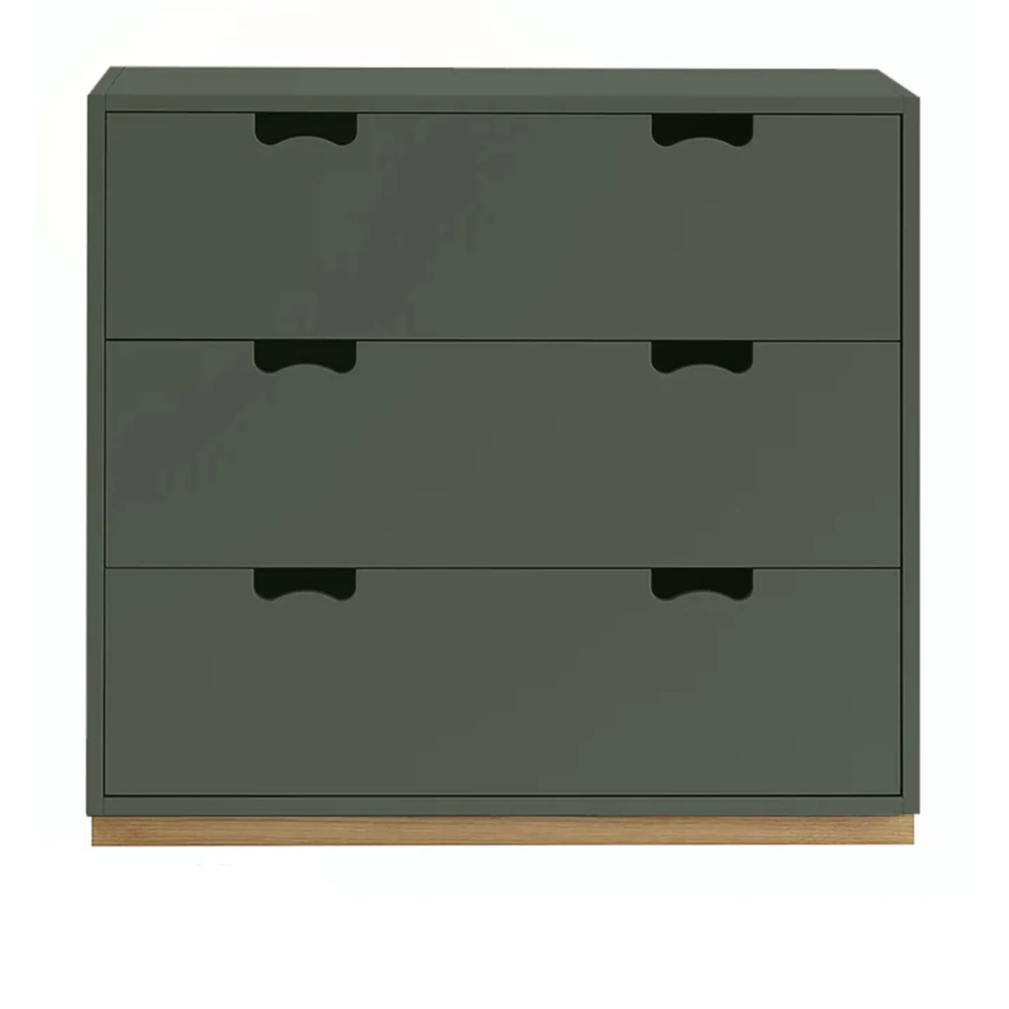 Asplund - Snow Drawer A3 - Green Khaki, Ek Sockel - Byråer - Grön - Trä