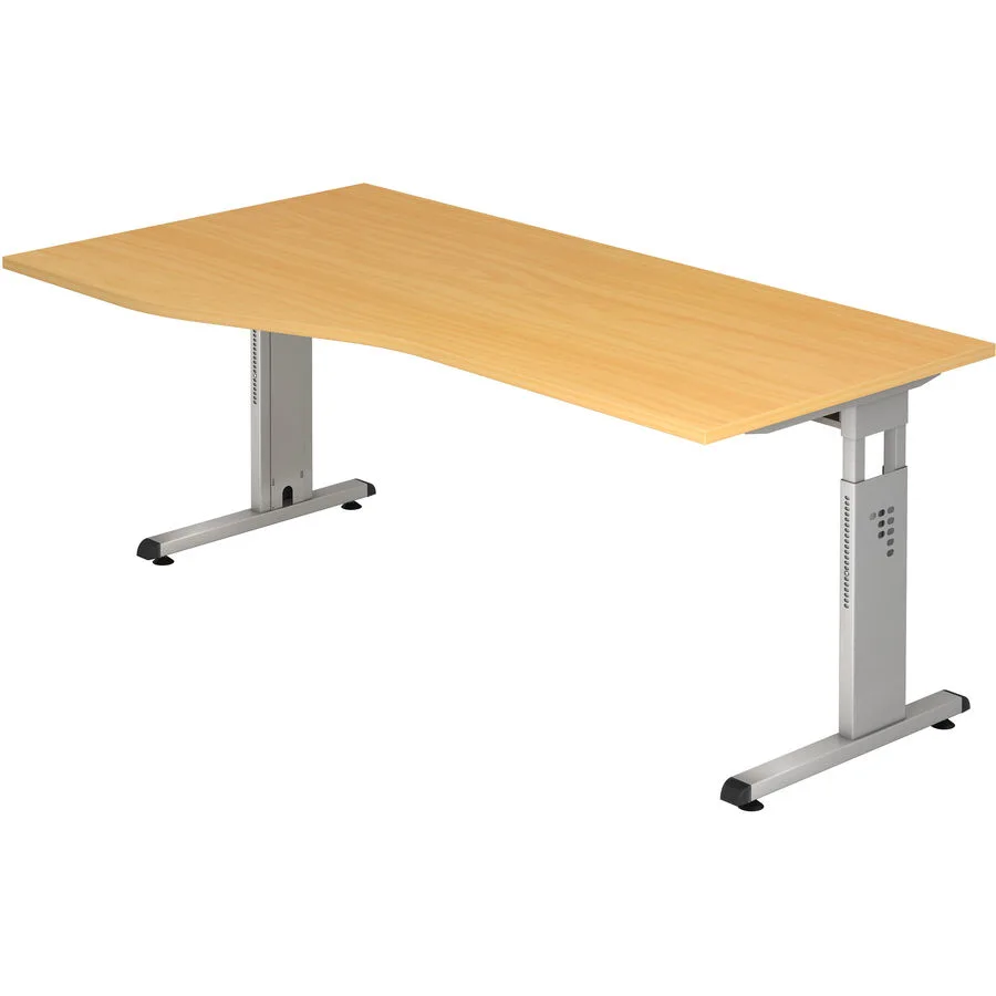 Schreibtisch Office buche Holzwerkstoff Höhenverstellbar B 180 T 100 cm