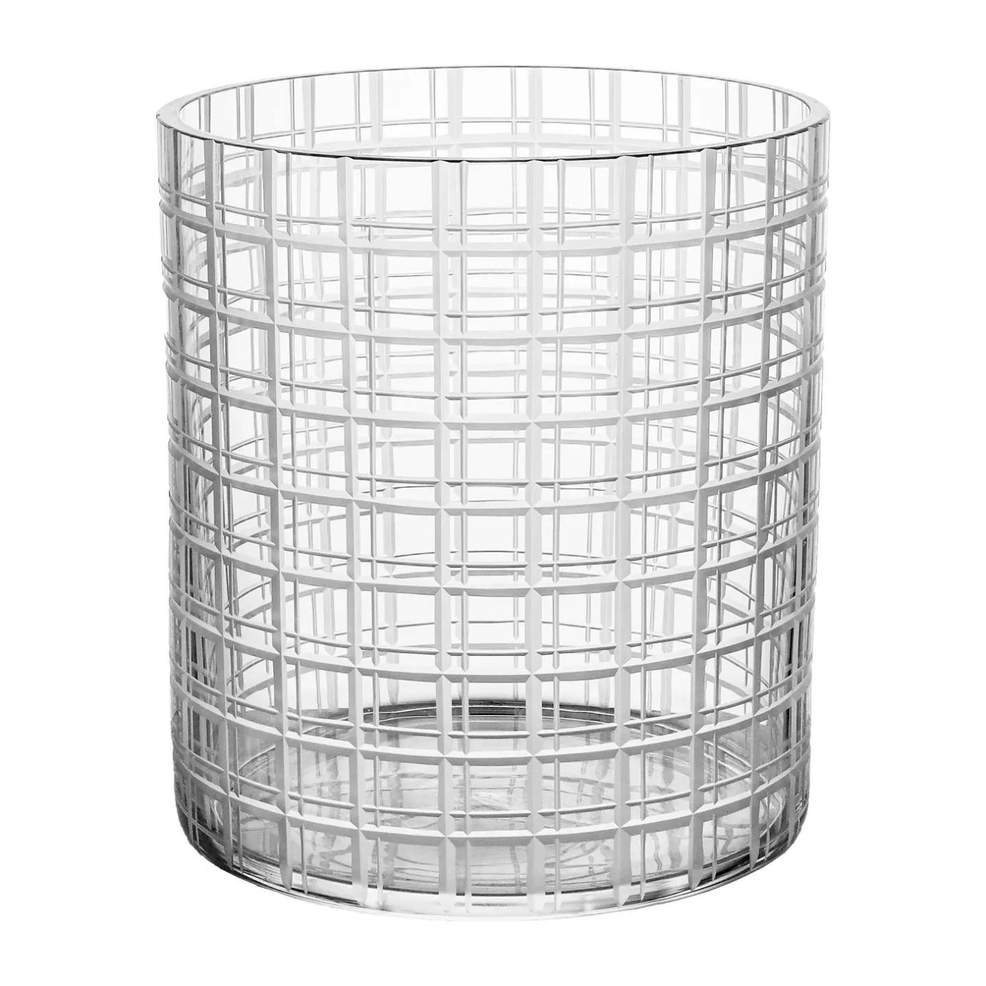 Orrefors Cut in number Vase 20cm Gittermuster