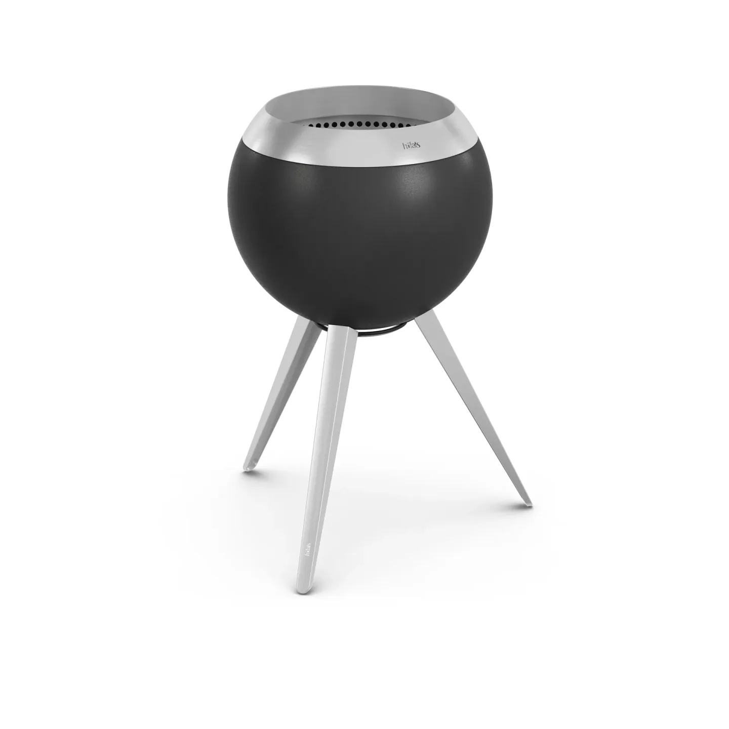 Höfats MOON 45 Feuerstelle Schwarz-Silber, hohes Gestell