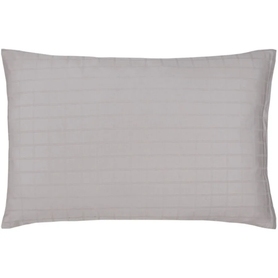 Flair Kissenbezug Damast taupe Einfarbig Baumwolle B 65 T 100 cm