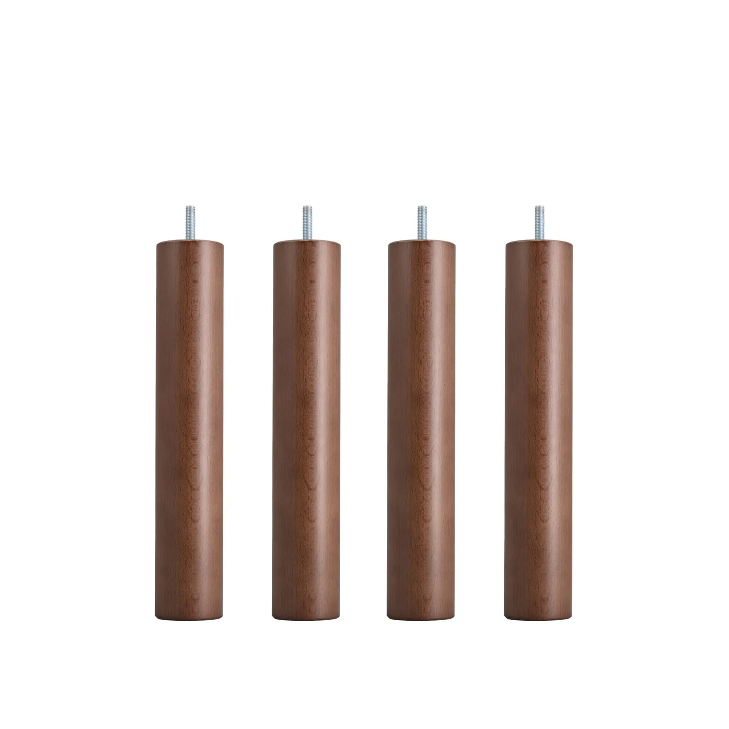 DUX - Dux SC sängben rund valnöt 30 cm 4-pack - Sängben - Träfärgad - Trä