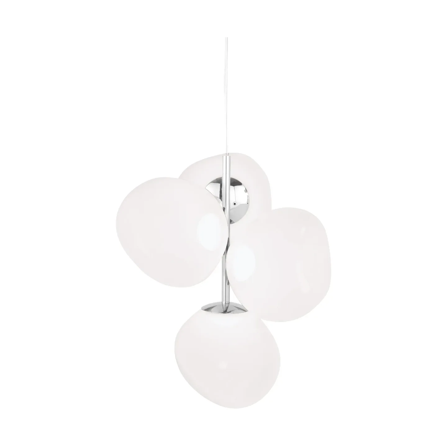 Tom Dixon Melt Chandelier small Kronleuchter LED 103 cm Opal-silver