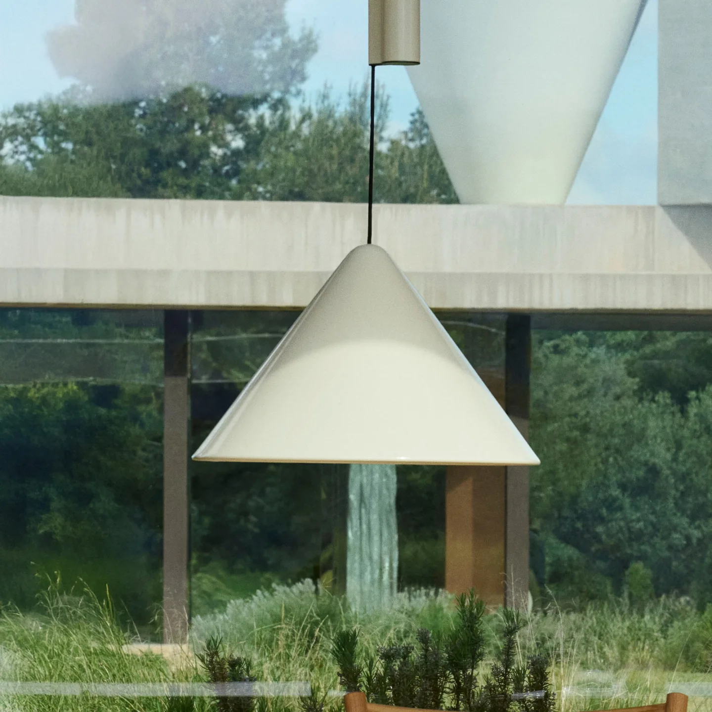 Compass Pendellampe, weiß, Ø 43cm, höhenverstellbar - HAY - Wohnzimmer - Design - Aluminium - Einflammig