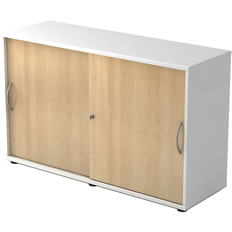 Aktenschrank Office Eiche Dekor, Weiss Holzwerkstoff B 120 cm H 74.8 cm