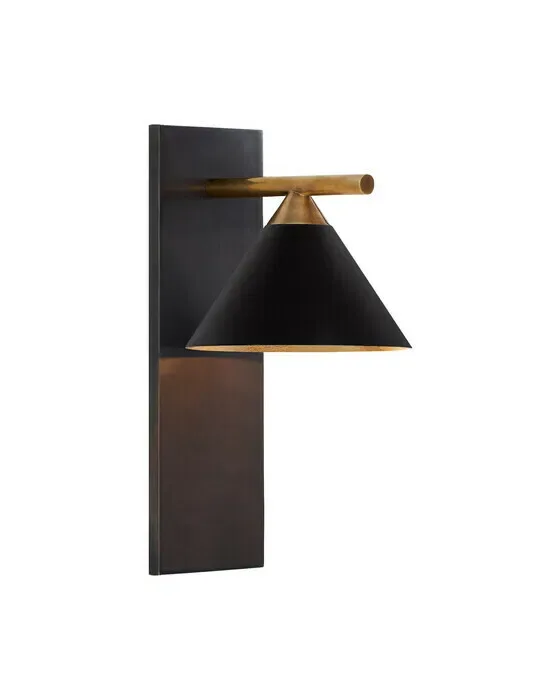 Cleo Sconce Bronze and Antique Brass/Black