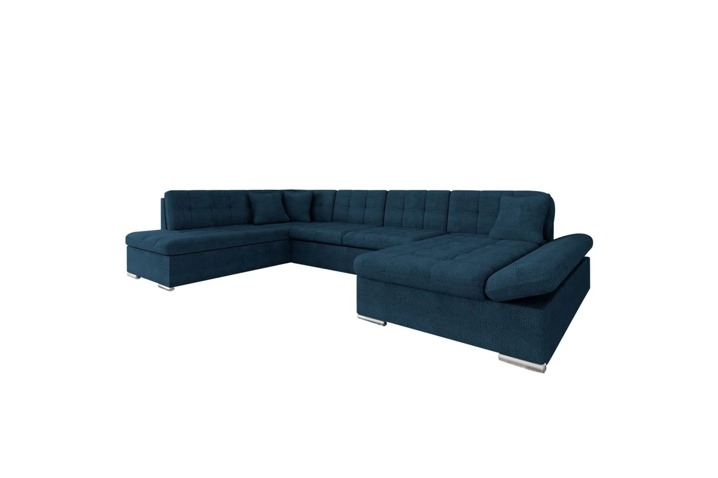 Zumar Soffa med Divan och Schäslong 4-sits - Blå