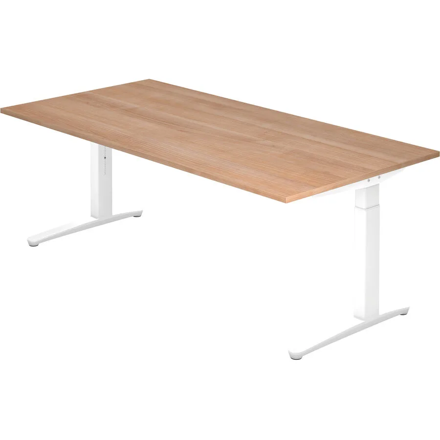 Schreibtisch Office nussbaum Holzwerkstoff B 200 T 100 cm