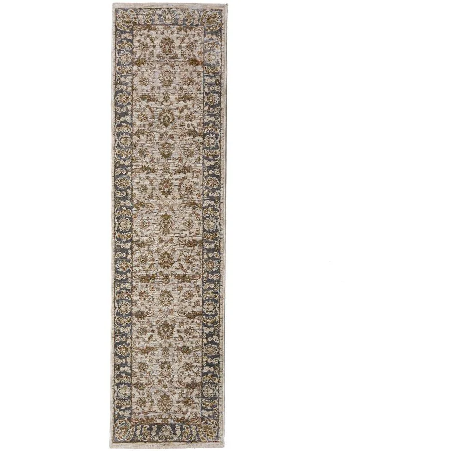 Teppich Baxli natur Paisleymuster Polyester 60 x 230 cm