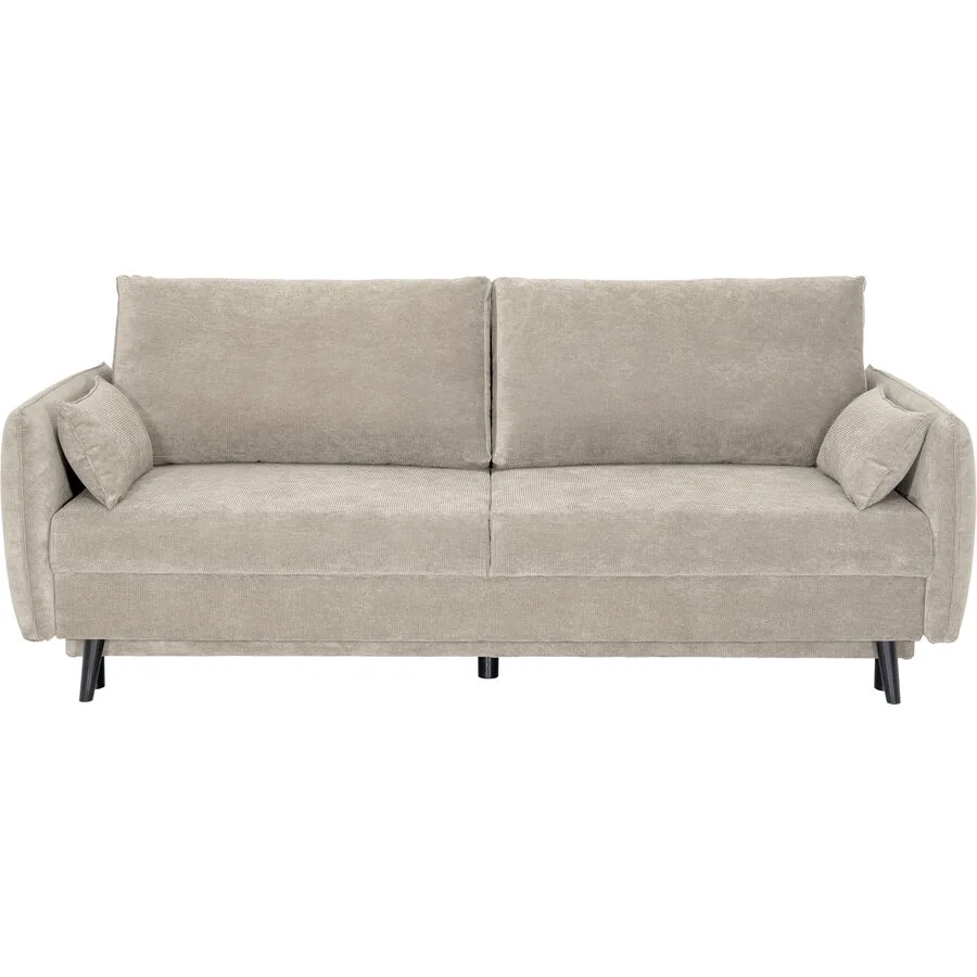 MyDeal Bettsofa Ilona Beige Stoff, Kunststoff B 212 T 103 cm Ausziehbar