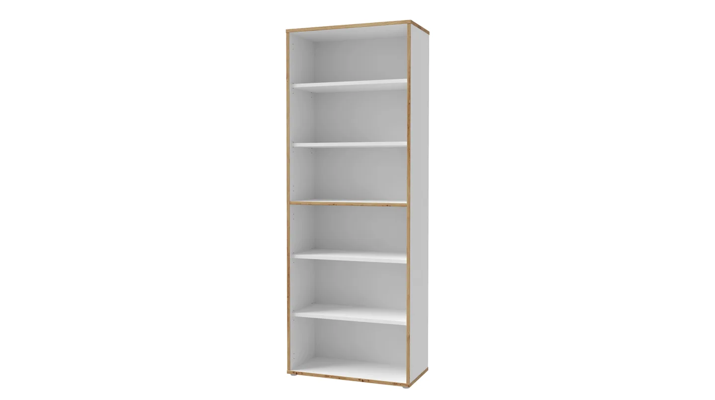 Bücherregal weiß - Artisan Eiche 85 x 182 cm - KEFLAVIK