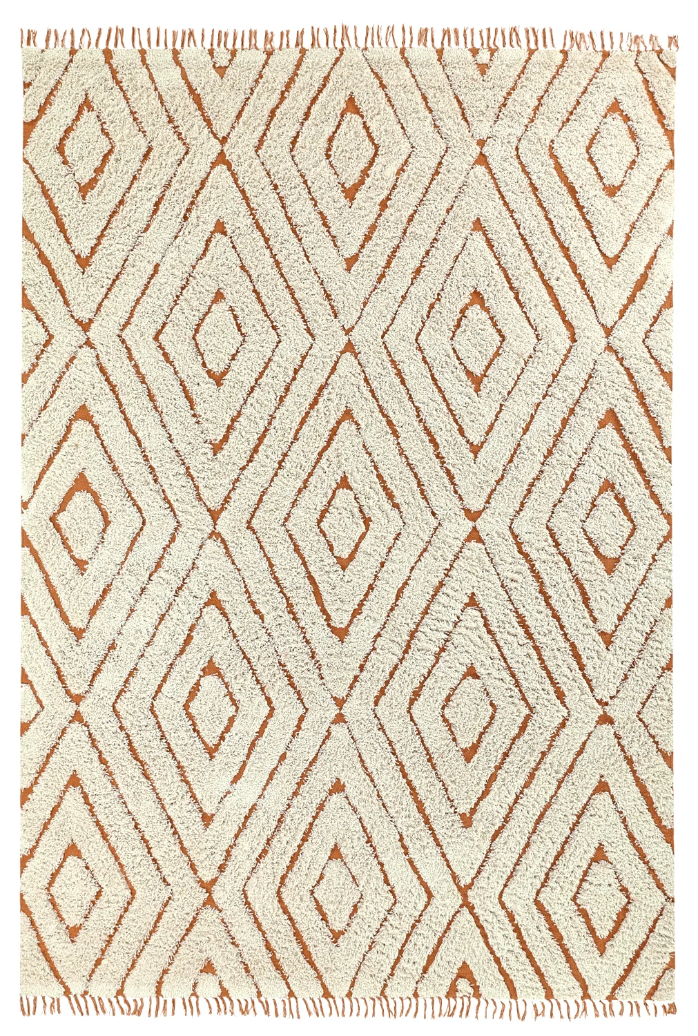 Ryetepper - Holwell Natural Cotton Shaggy (off white/brun) (Størrelse: 160 x 230 cm)
