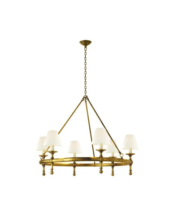 Classic Ring Chandelier Brass