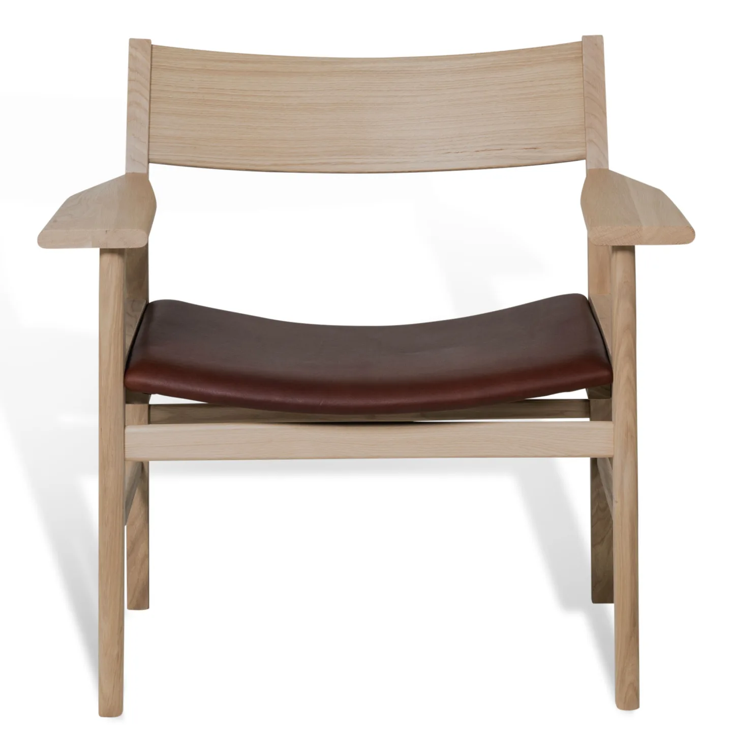 Mavis - Siza loungestol vitpigmenterad mattlackad ek/mocca - Fåtöljer - Pierre Sindre - Beige - Trä