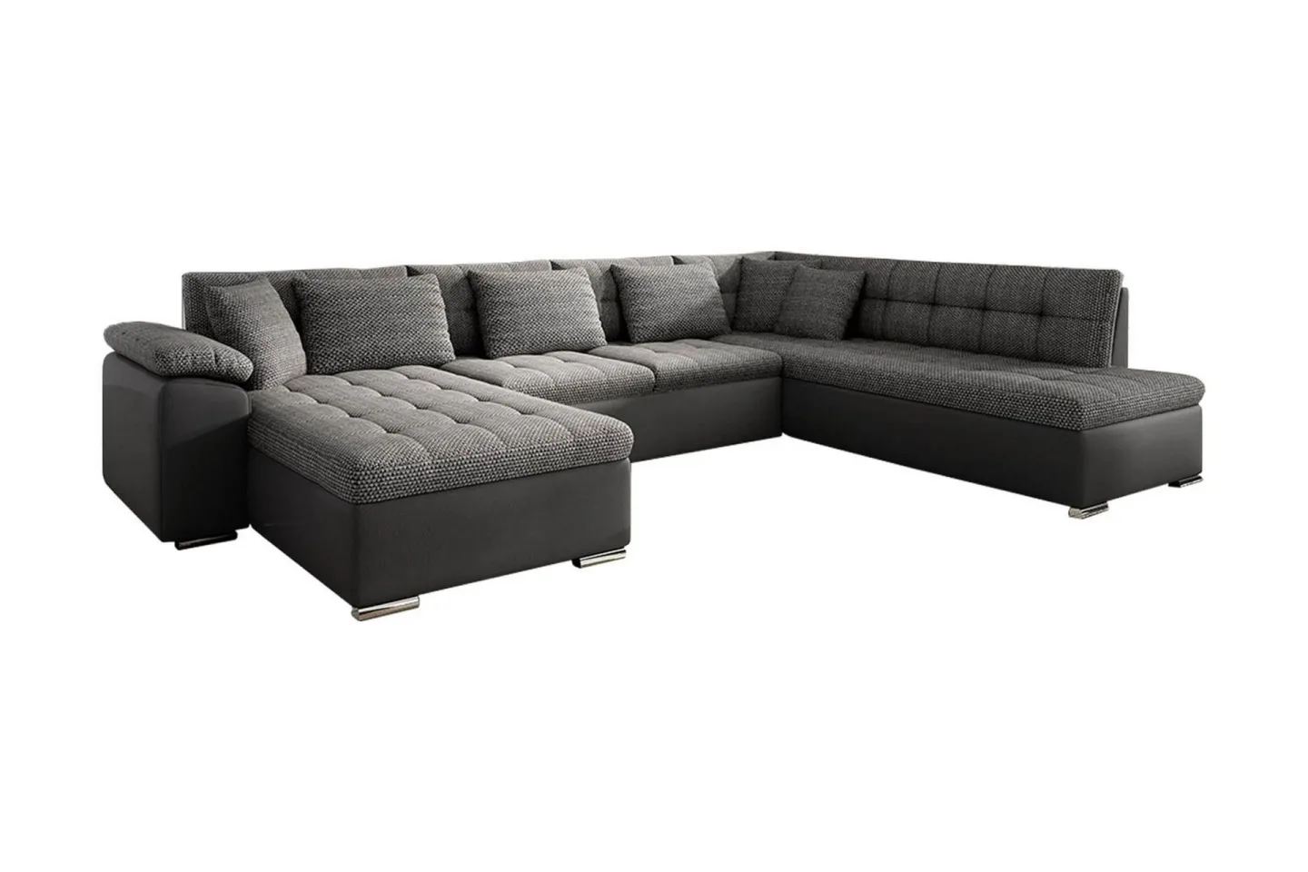 Niko U-Bäddsoffa 350x205x76 cm Divan Vänster - Grå