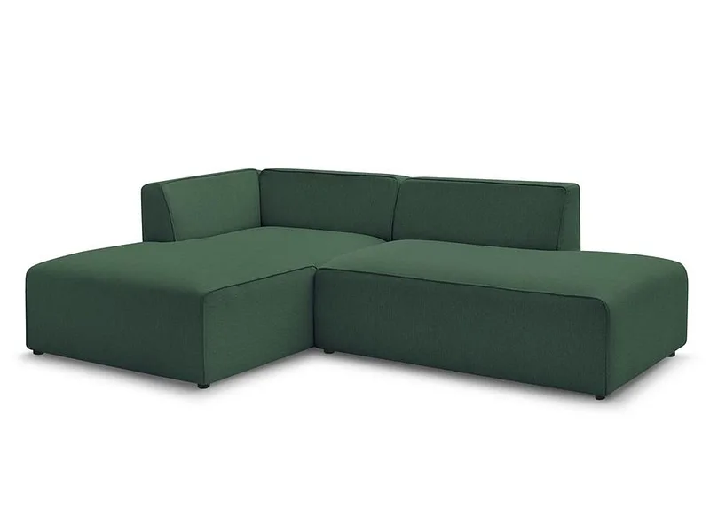 Ecksofa BOBOCHIC MEGEVE Stoff chiniert grün