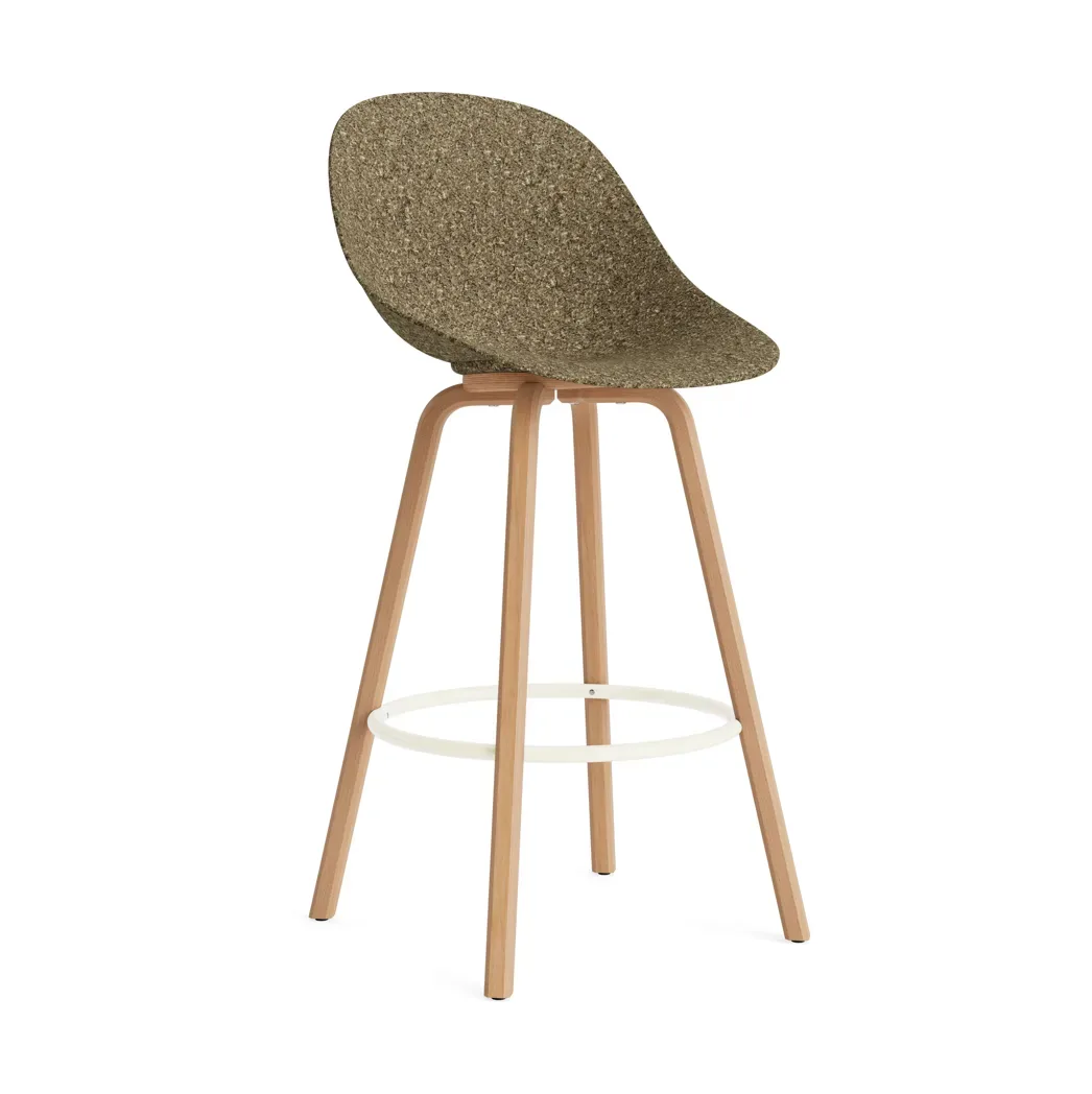 Normann Copenhagen Mat Bar Chair Barhocker 75 cm Seaweed-beech-cream steel