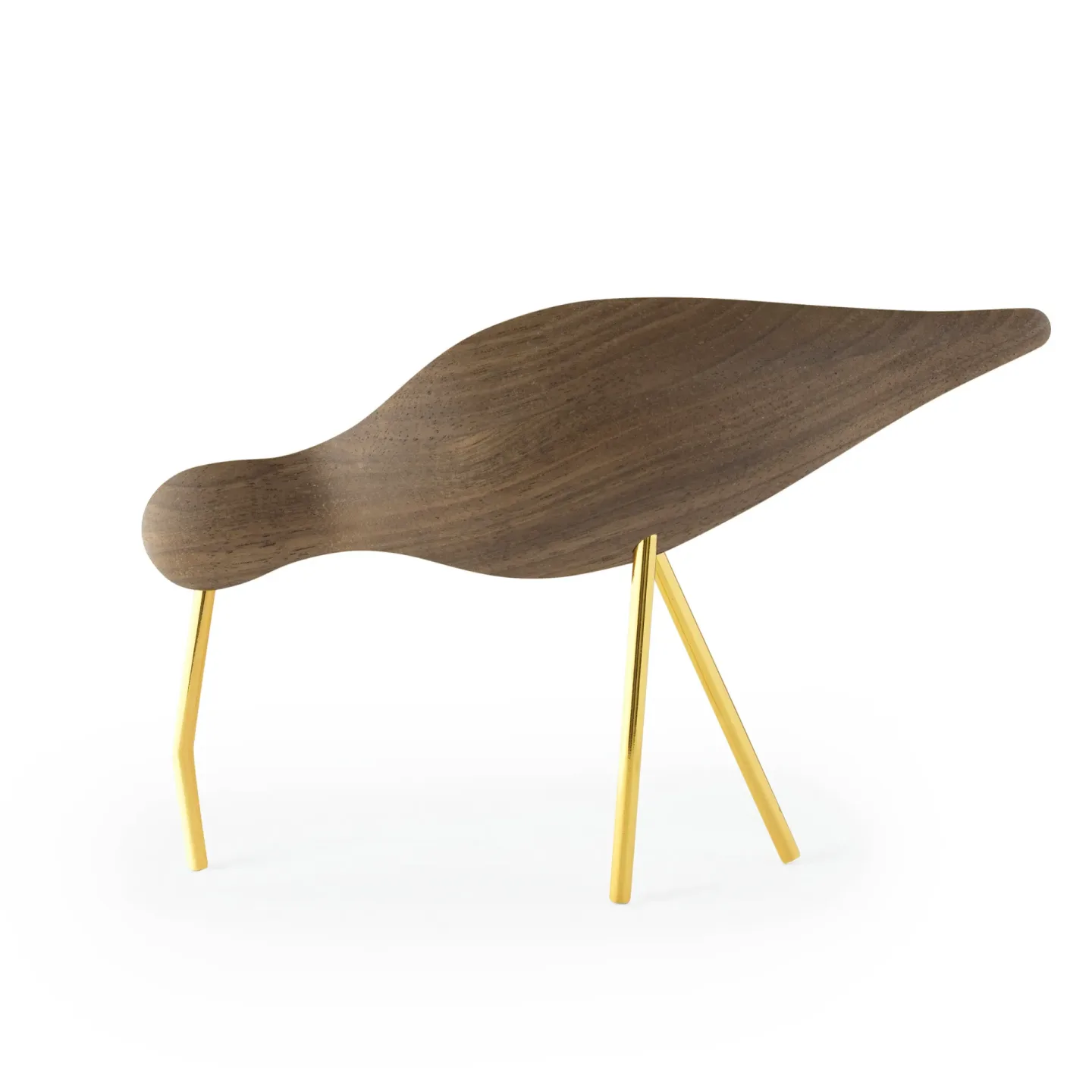 Normann Copenhagen Shorebird valnöt-mässing Stor