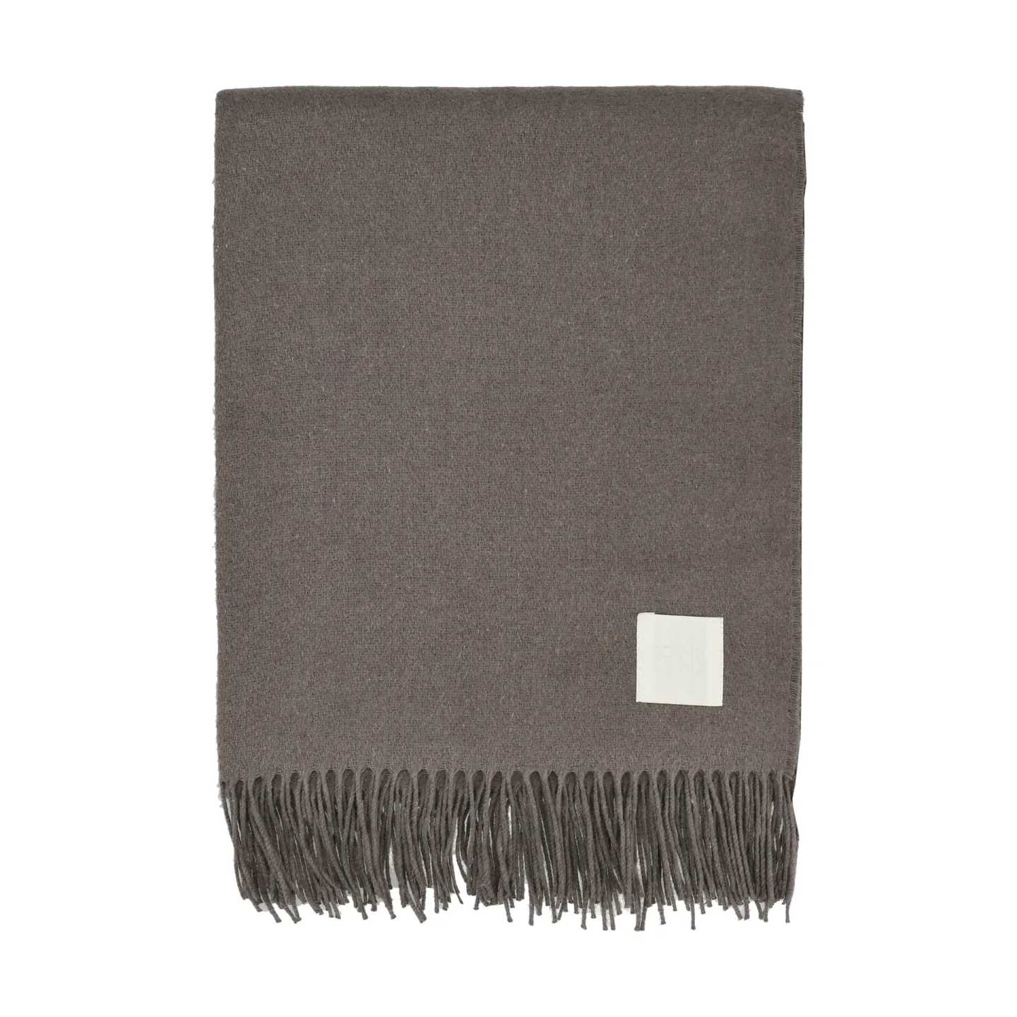 Scandi Living Loom Baumwolldecke 125x170 cm Taupe