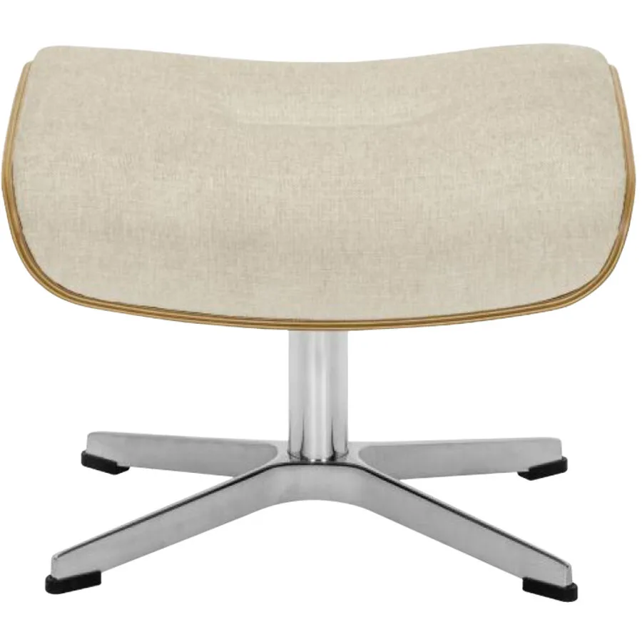 Conform Hocker Airness Beige, Natur, Silber Stoff, Eiche, Metall B 51 H 39 cm - Möbel Konfigurator: Traummöbel individuell zusammenstellen