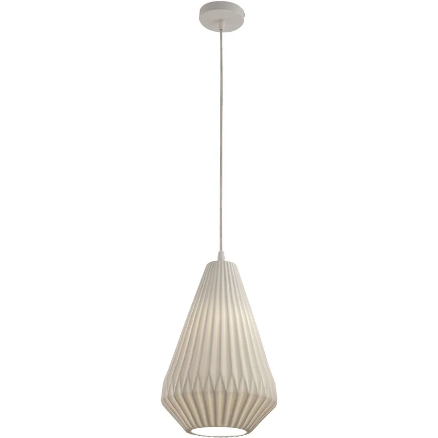 Pendellampe Albina Weiss Metall 34 cm