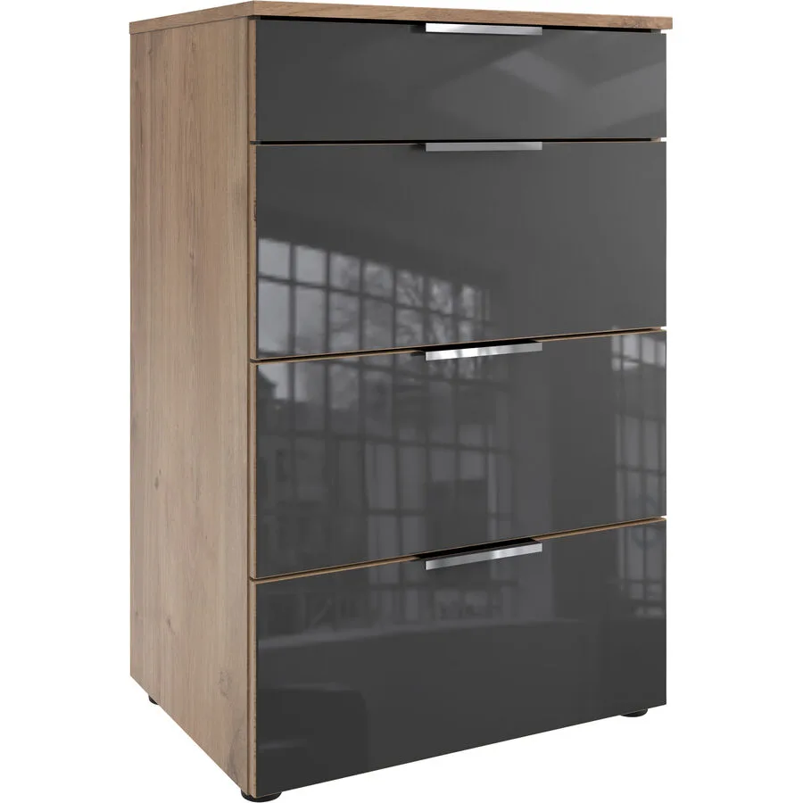 Kommode Sanko Plankeneiche/graphit Holzwerkstoff B 54 H 84 cm