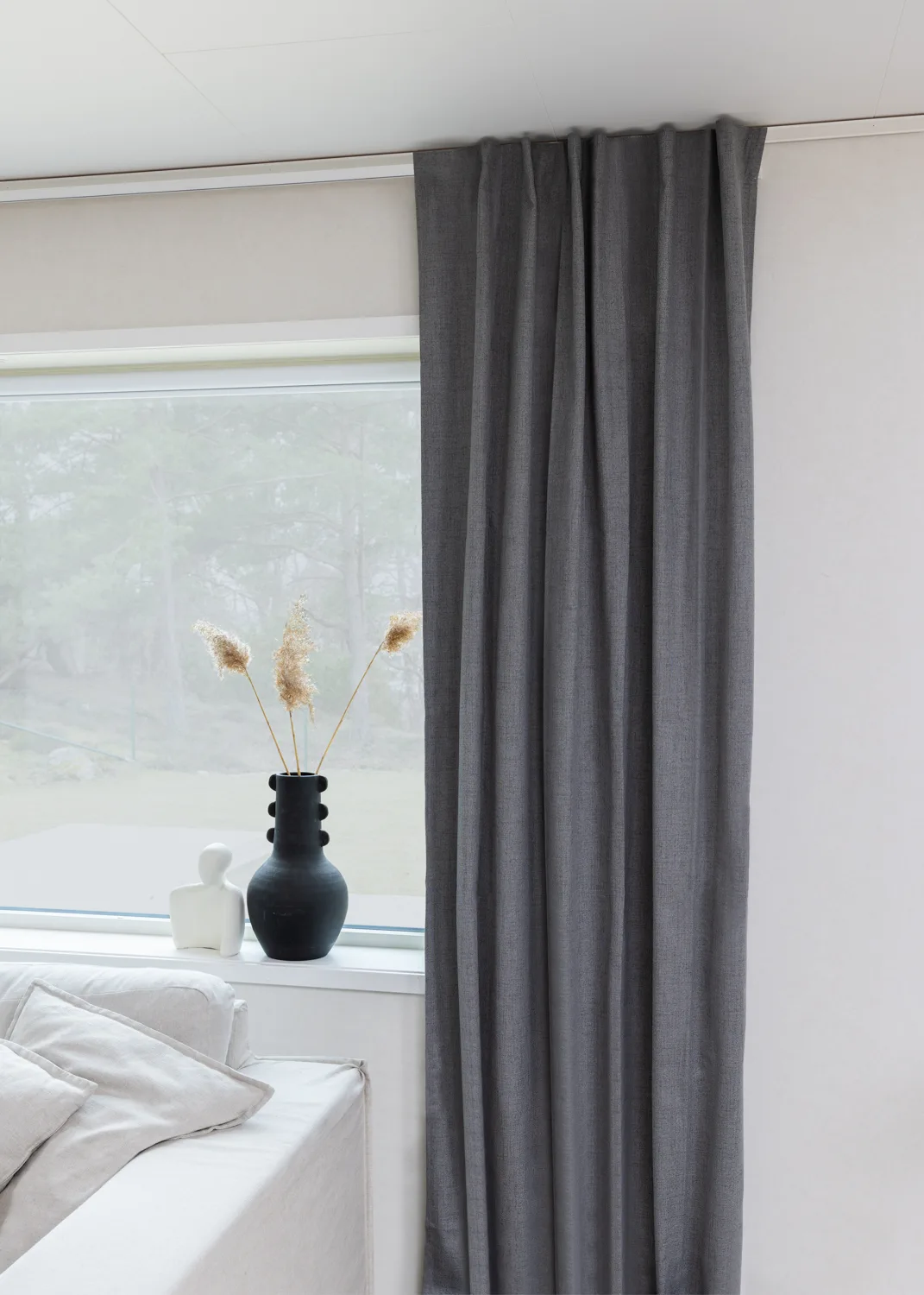 Gardiner - Mørkleggingsgardin Amaris (grå) (Størrelse: 130 x 300 cm)