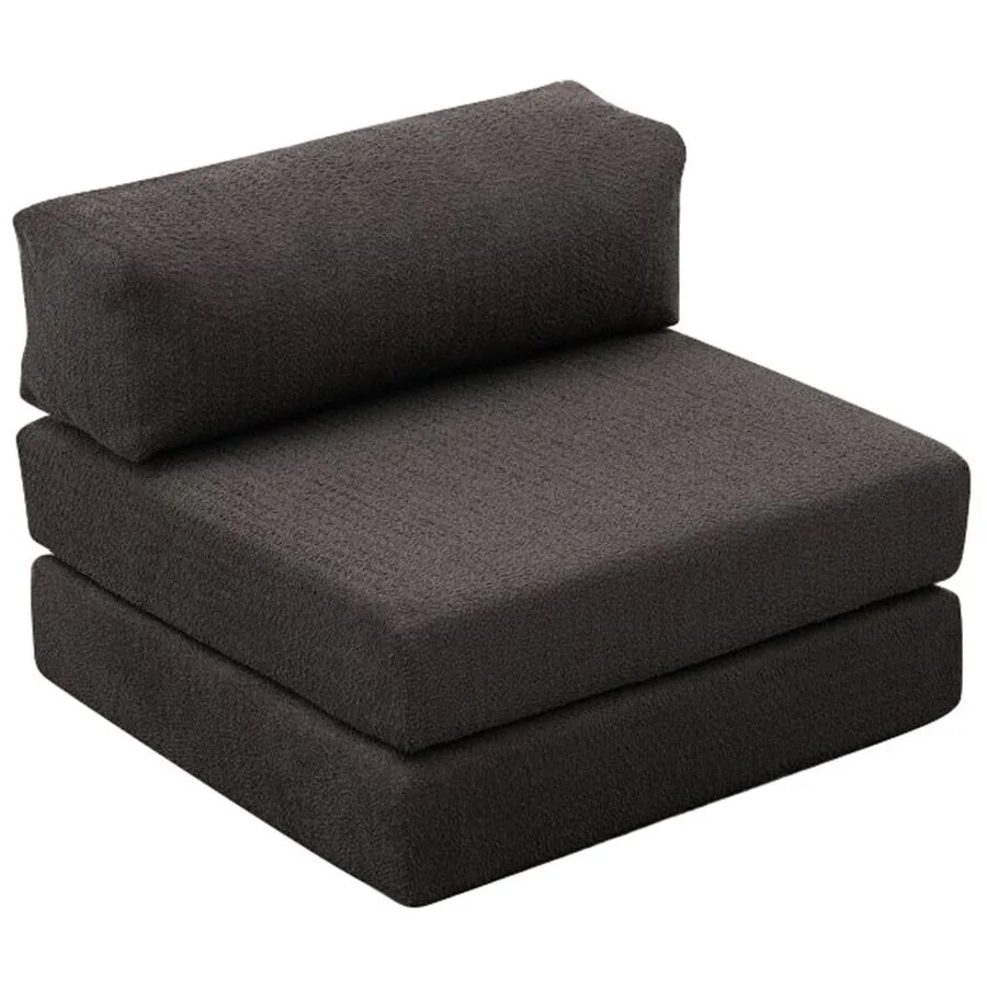 Bettsofa Foldbar Anthrazit Fabric: 100% CHENILLE B 95 T 95 cm