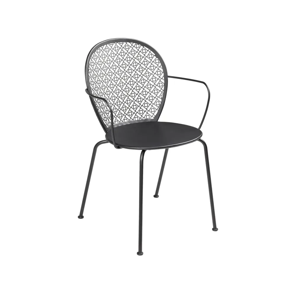 Fermob Lorette karmstol Liquorice (svart)